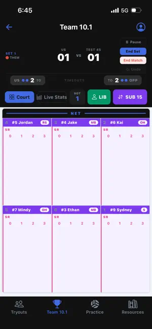 VolleyHQ screenshot 2