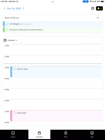 Remember To Plan iPad screenshot