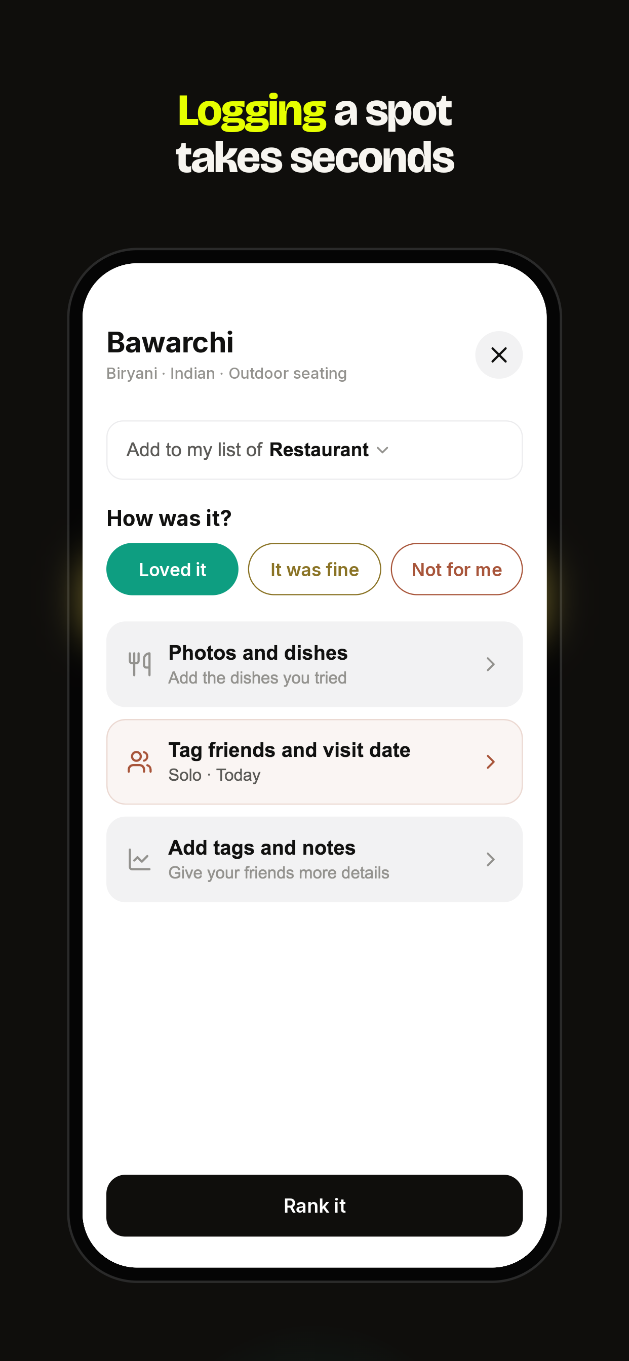Clink: Rank the restaurants screenshot 6