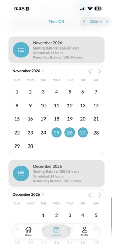 PlayTime: PTO Tracker Screenshot 3 of 5