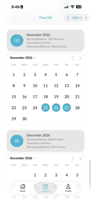 PlayTime: PTO Tracker Screenshot 3 of 5