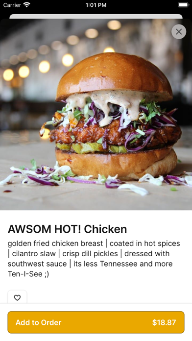 AWSOM Wings Pizza & Burgers Screenshot