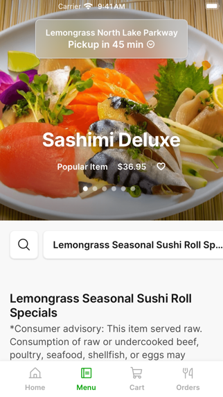 Lemongrass Thai To Go iPhone screenshot 2 - Food & Drink app
