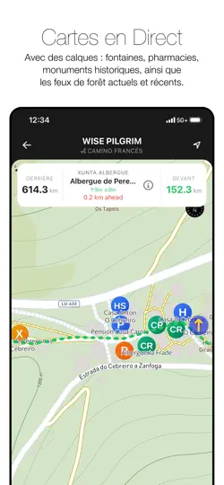 Capture d'écran de Wise Pilgrim Camino Francés sur iPhone 6
