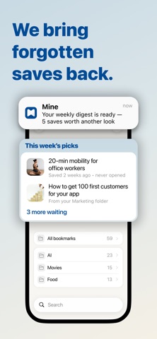Mine: Bookmark & Read Later Screenshot 2 of 4