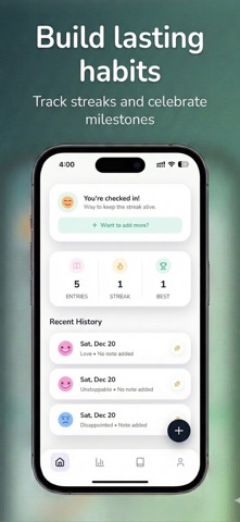 MoodFlow: Mood Tracker iPhone screenshot