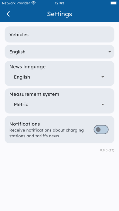 EV Charge Calculator and News Screenshot