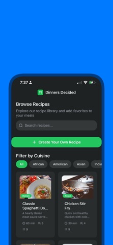 Dinners Decided screenshot