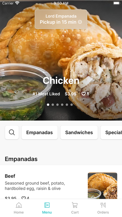 Lord Empanada To Go iPhone screenshot 2 - Food & Drink app