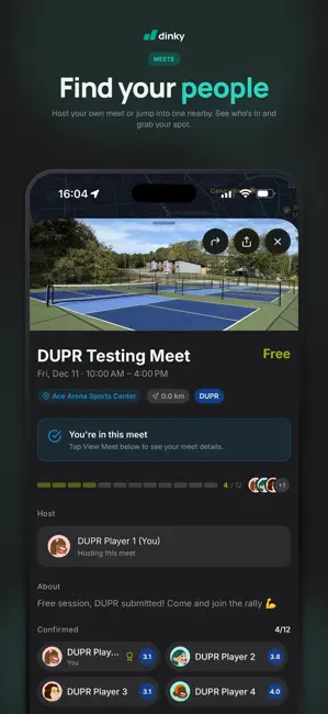 Dinky - Book Pickleball iPhone screenshot 3
