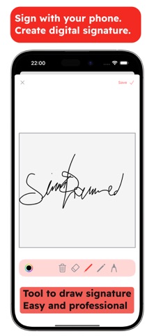 Sign PDF File, eSignature doc iPhone screenshot