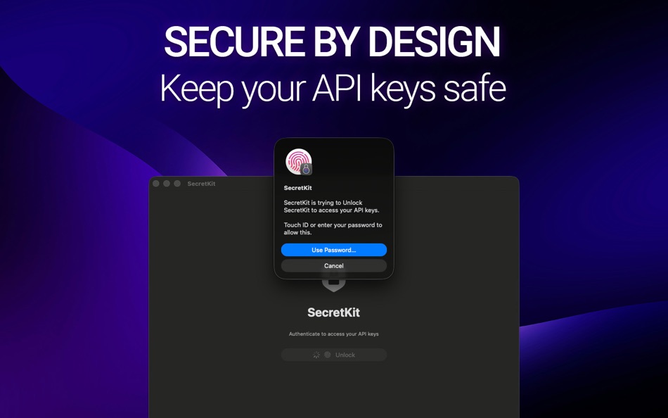 #1. SecretKit — API Key Manager (macOS) Por: perpetual media ltd.