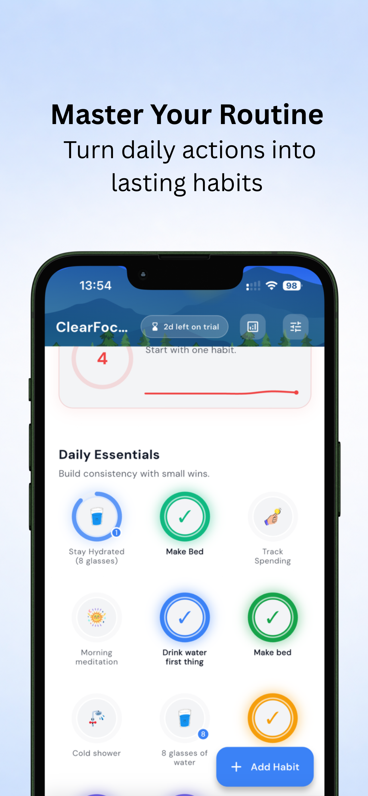 ClearFocus: Habit Tracker Plan screenshot 3