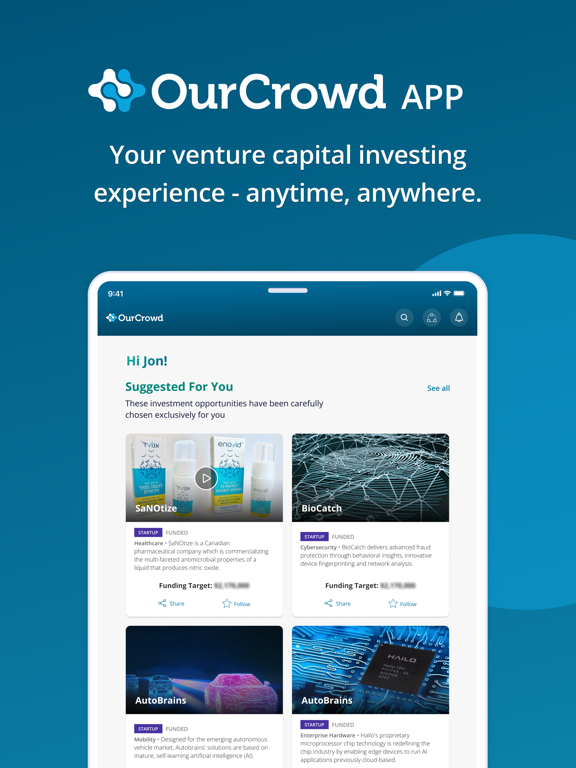 Screenshot #4 pour OurCrowd: Investing Platform