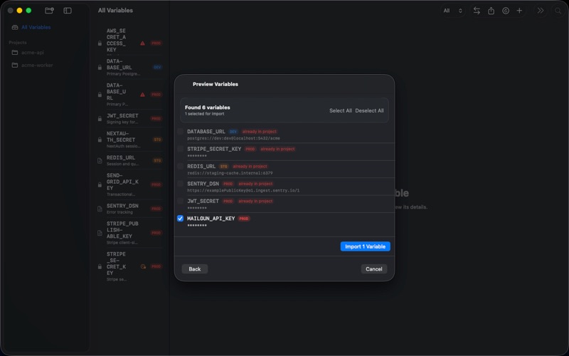 KeyStack: Env Secrets Manager screenshot