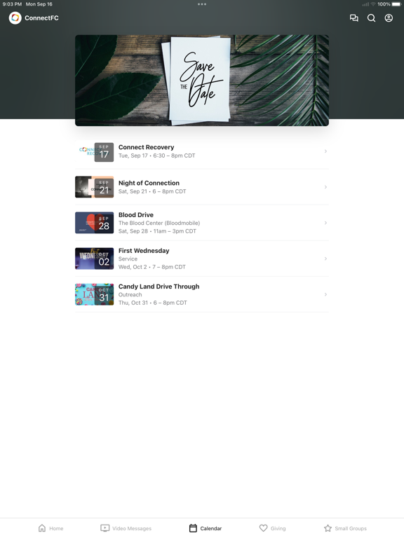 Connect Fellowship Church iPad screenshot 3 - Lifestyle app