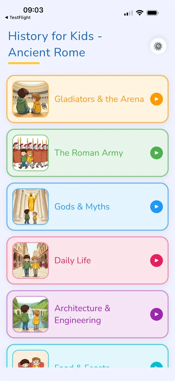 Screenshot #1 pour Histoire Enfants-Rome Antique