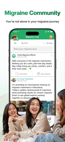 Smile Migraine - Diary & Coach iPhone screenshot