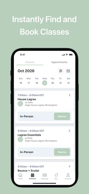 Sage House Lagree App screenshot 3