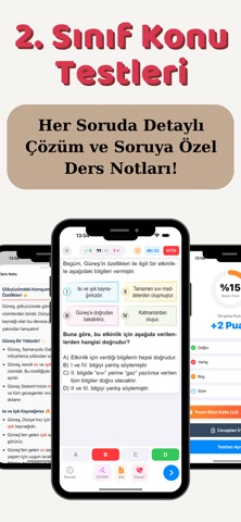 2. Sınıf Tüm Dersler Test Çöz iPhone screenshot