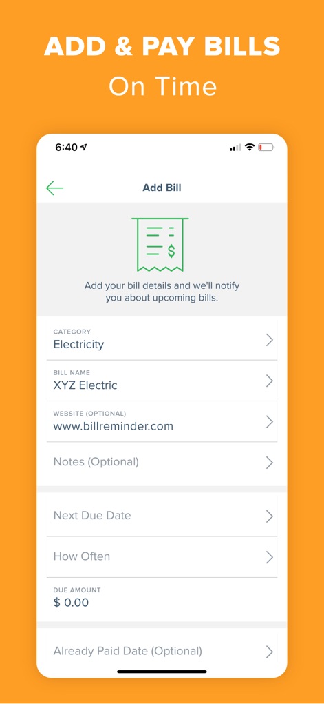 Bill Organizer - Finance App | MWM