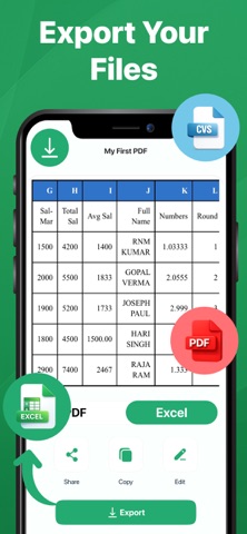 PDF to Excel Converter - XLSX iPhone screenshot