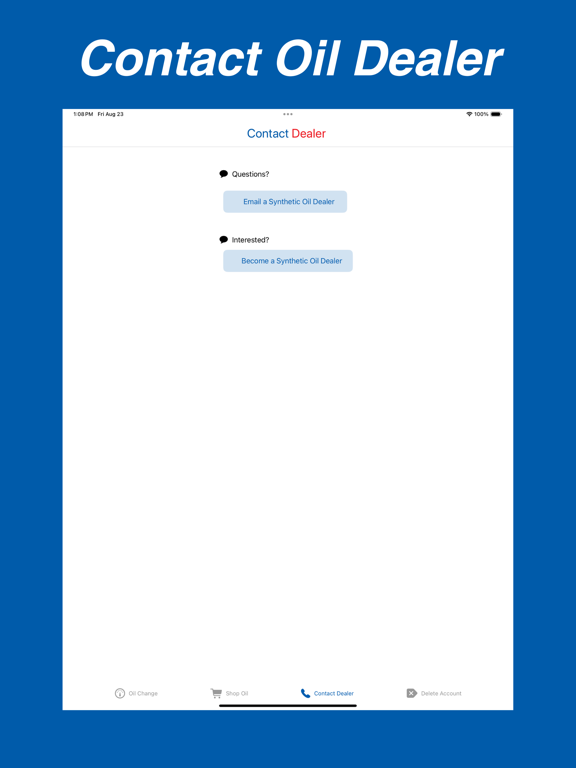Synthetic Oil iPad screenshot 3 - Shopping app
