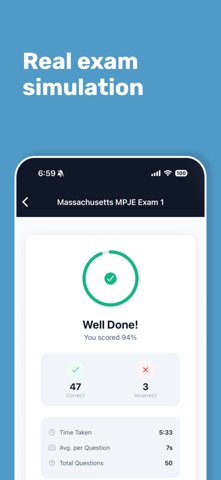 Massachusetts MPJE Exam iPhone screenshot