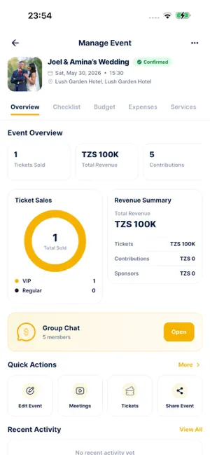 Nuru Events: Plan & Tickets screenshot 1
