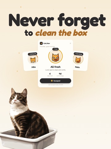 CatLitter: Litter Box Reminder iPad screenshot