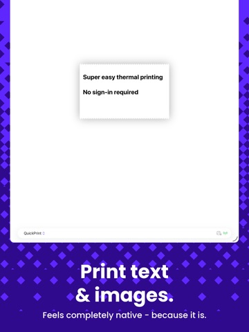 QuickPrint - Thermal Printing iPad screenshot