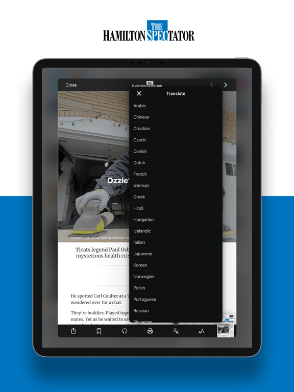 The Hamilton Spectator ePaper iPad screenshot 5 - News app