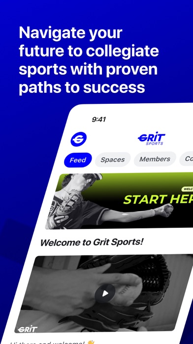Grit Sports iPhone screenshot 1 - Social Networking app