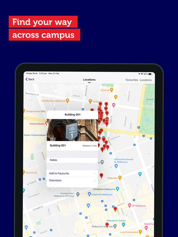 RMIT app iPad screenshot 2