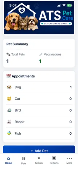 Скриншот ATS Pet Care на iPhone 2