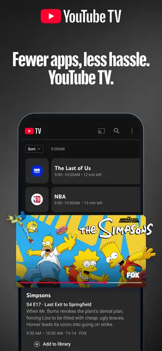 YouTube TV: Screenshot 1 von 5