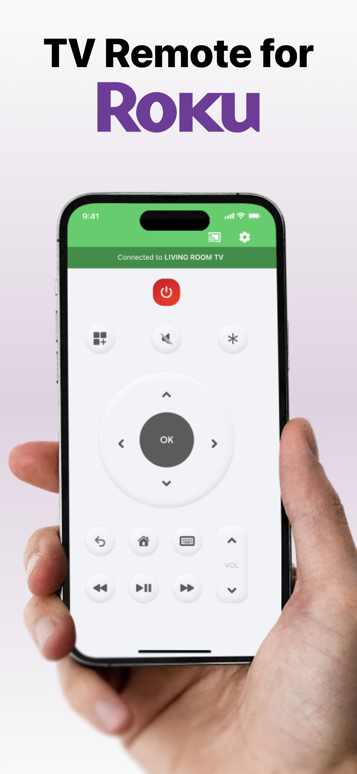 Roku Remote Control・Cast to TV