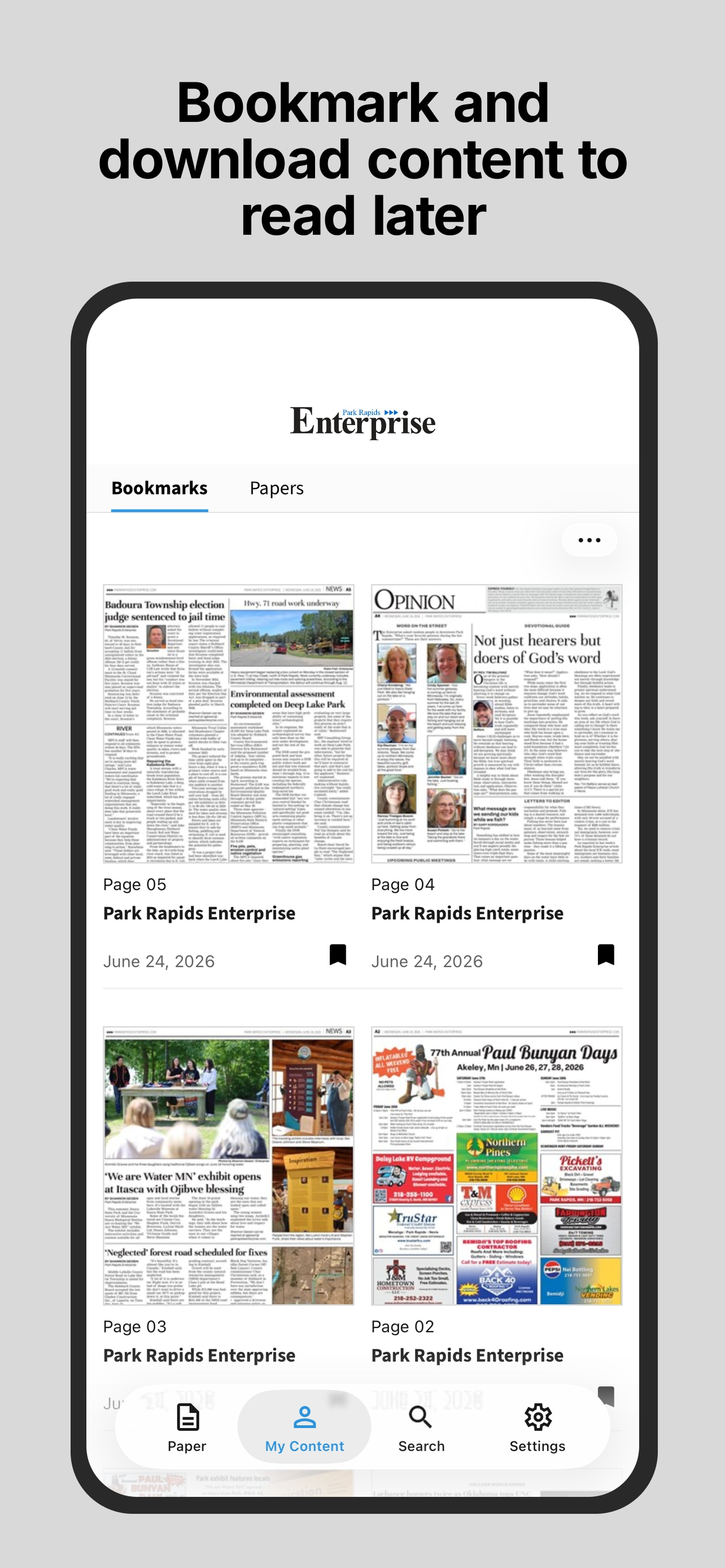 Park Rapids Enterprise E-paper screenshot 3
