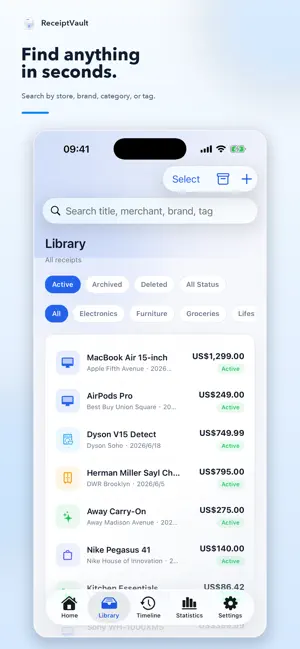 ReceiptVault: Receipt Manager screenshot 2