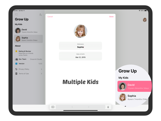 Screenshot #6 pour Grow Up - Kids Growth Tracker