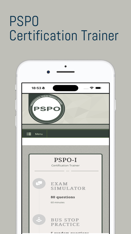 #1. PSPO Certification Trainer (iOS) 由: CARLOS De Frutos Munoz