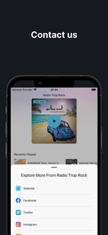 RadioTropRock iPhone screenshot