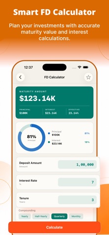 Loan, Finance & EMI Calculator iPhone screenshot
