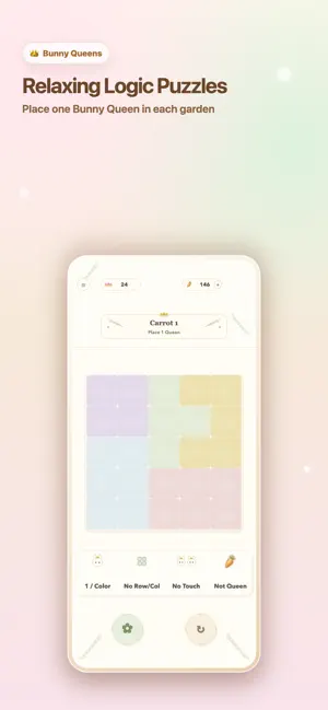 Bunny Queens: Logic Puzzle screenshot 2