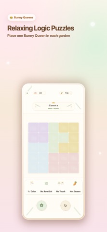 Bunny Queens: Logic Puzzle Screenshot 2 of 5