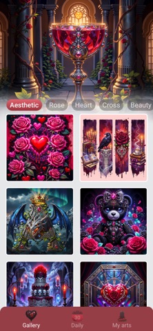 Dark Aesthetic Color by Number iPhone screenshot