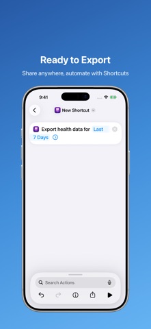 Health Exporter & Shortcuts screenshot