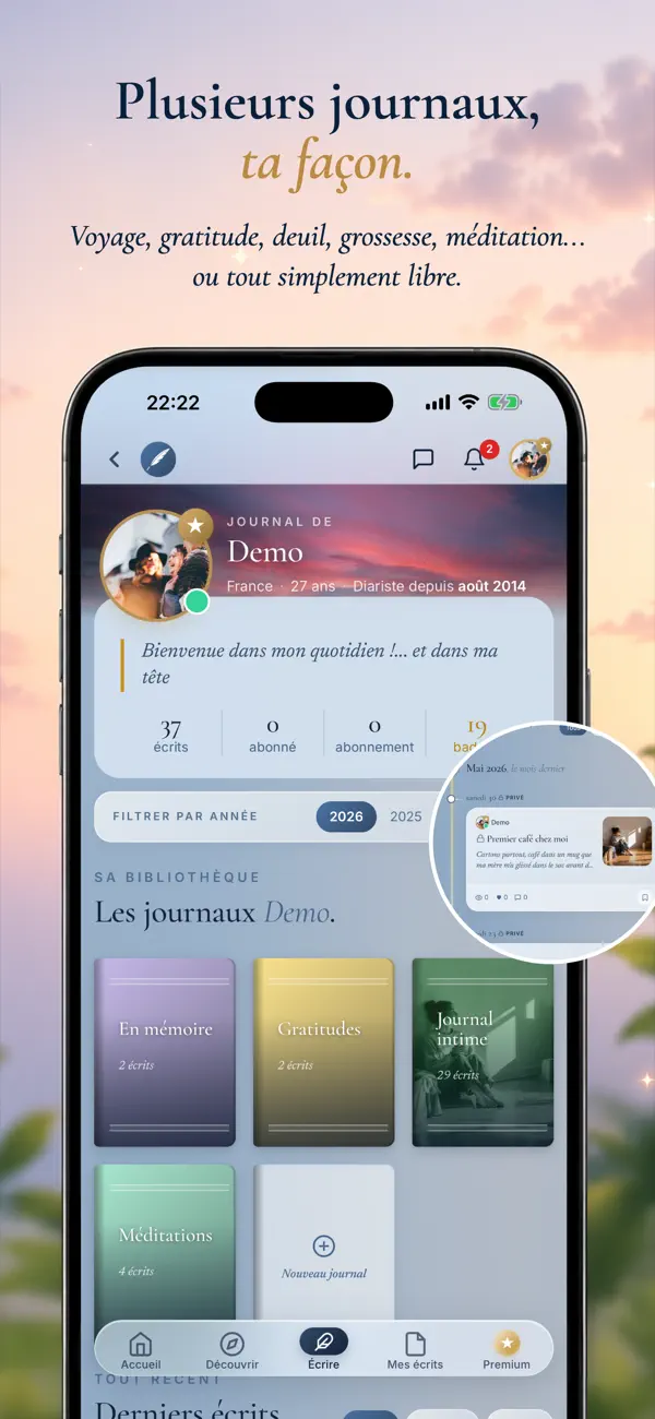 Screenshot #2 pour Diariste · Mon journal intime