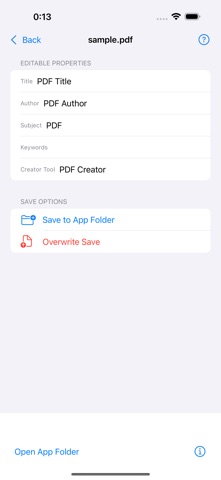 PdfPropertiesEditor Screenshot 2 of 2