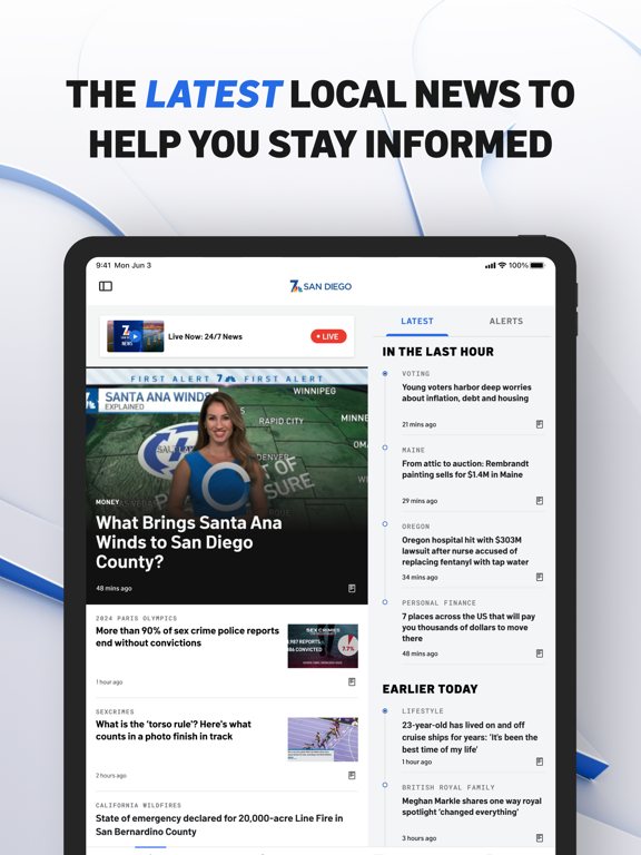 NBC 7 San Diego News & Weather iPad screenshot 2 - News app